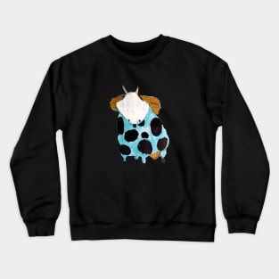 Blue halloween cow Crewneck Sweatshirt